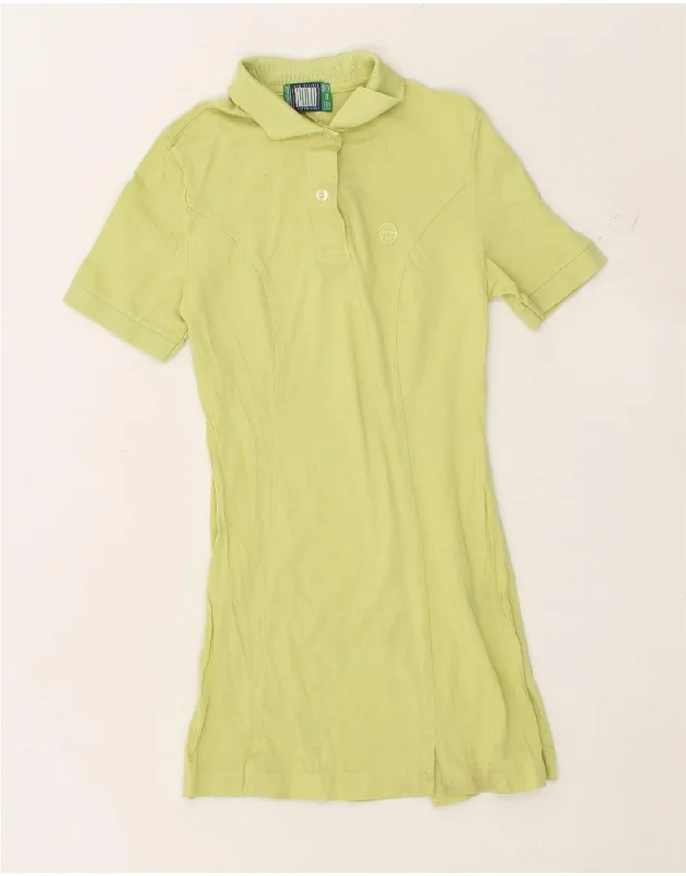 SERGIO TACCHINI Womens Polo Dress UK 8 Small Green Cotton