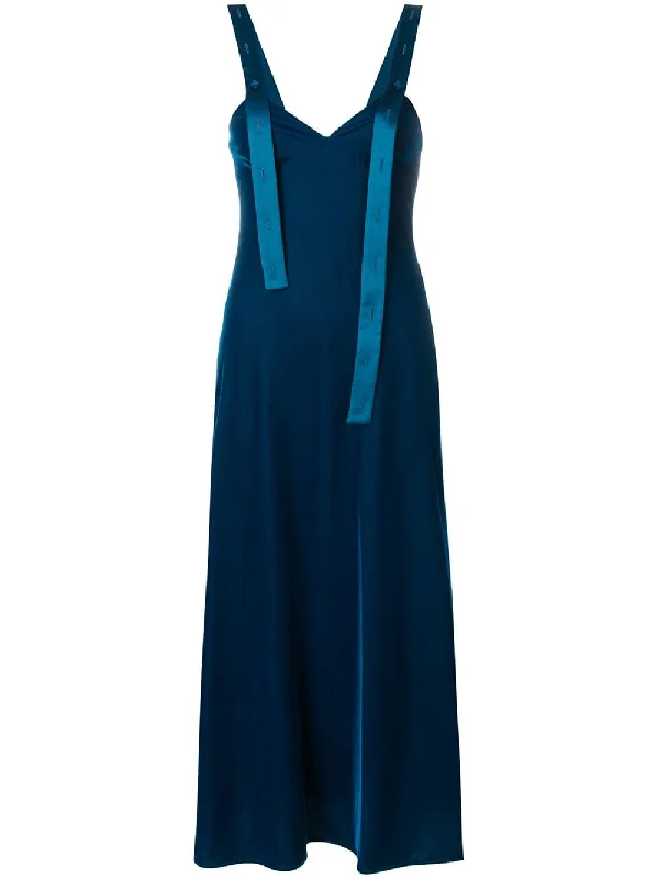 asymmetric shoulder strip dress