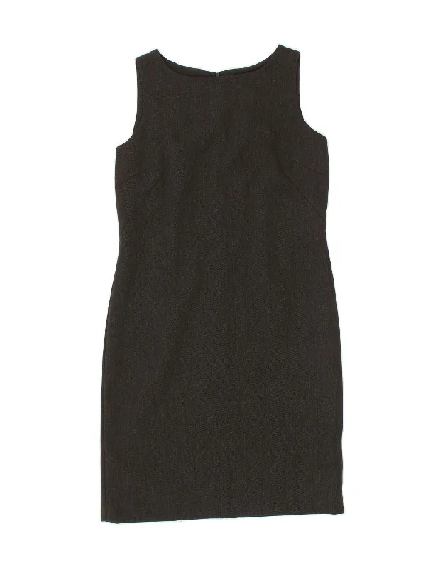 NEXT Womens Sleeveless Sheath Dress UK 10 Small Grey Viscose