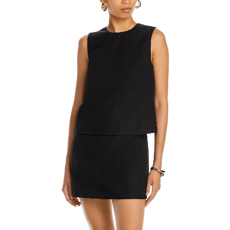 Womens Above Knee Lined Shift Dress