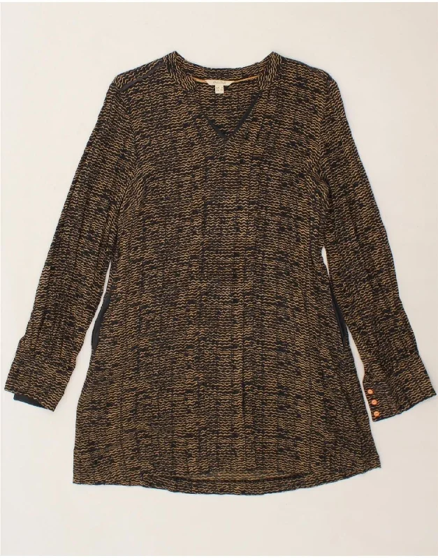 WHITE STUFF Womens Long Sleeve Tunic Dress UK 8 Small Black Striped
