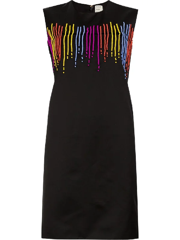 beaded shift dress
