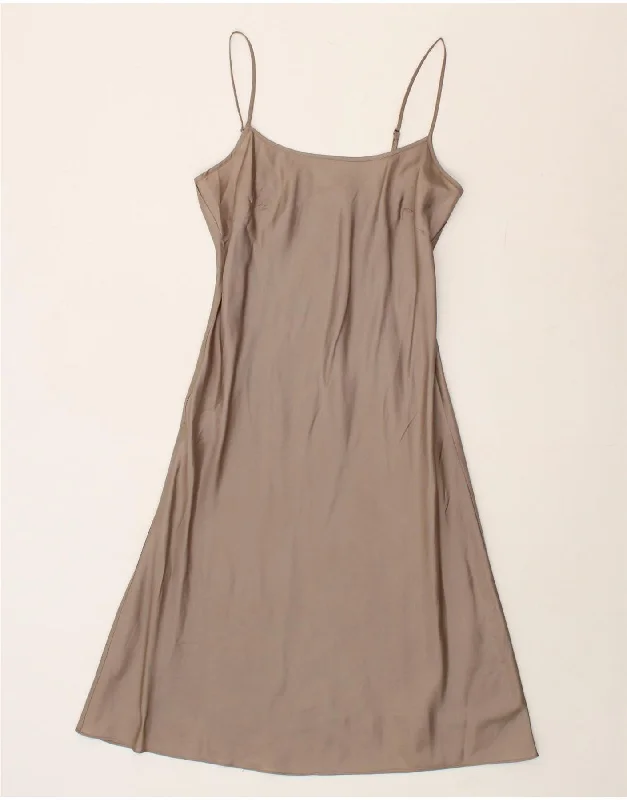 COAST Womens Slip Dress UK 8 Small Brown Silk