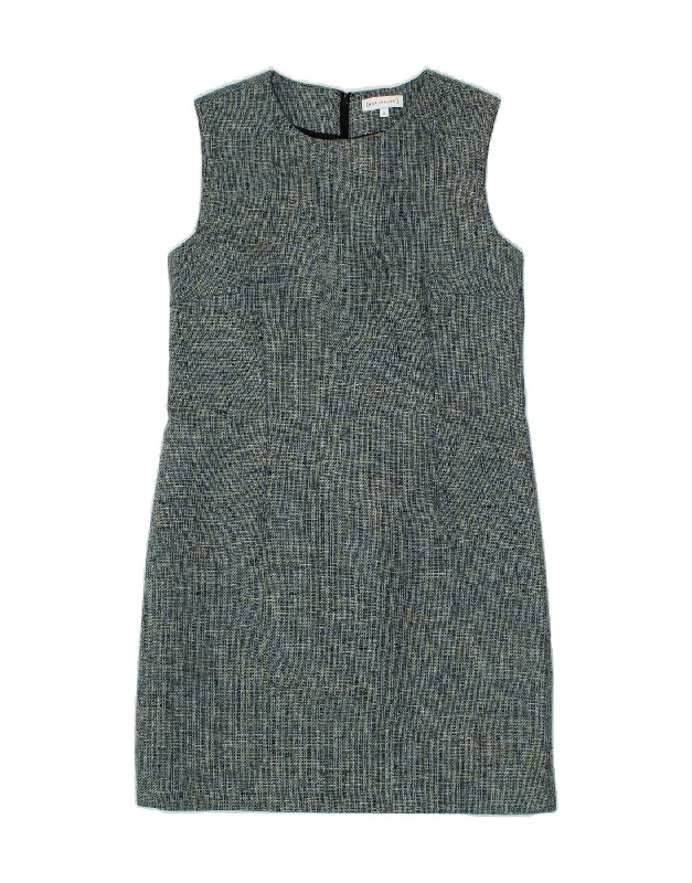 WAREHOUSE Womens Sleeveless Sheath Dress UK 14 Medium  Blue Polyester
