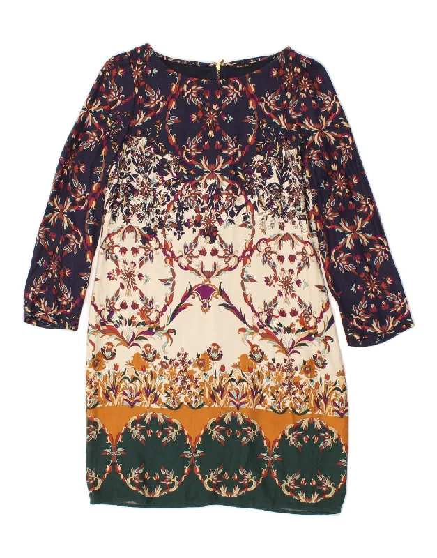 MASSIMO DUTTI Womens 3/4 Sleeve Sheath Dress EU 38 Small Multicoloured