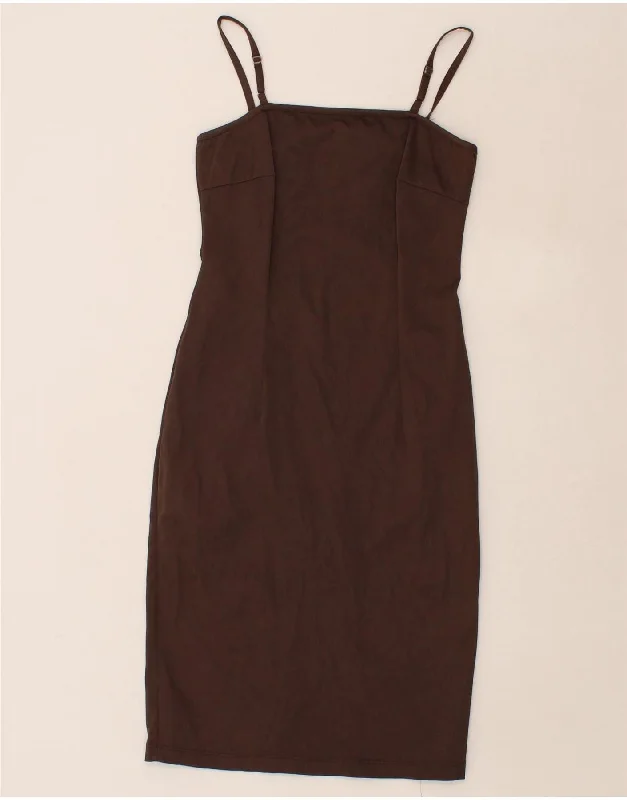DOLCE & GABBANA Womens Sleeveless Sheath Dress IT 42 Medium Brown
