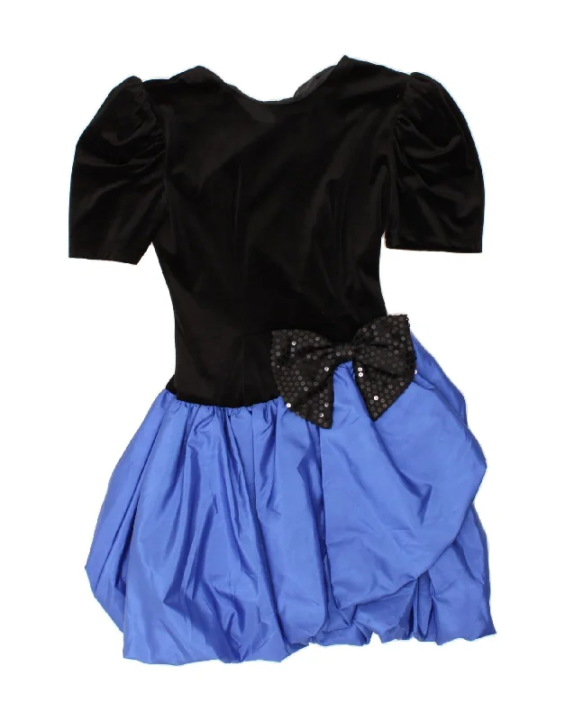 NEW FAST Womens Bubble Dress EU 38 Medium Black Colourblock Triacetate