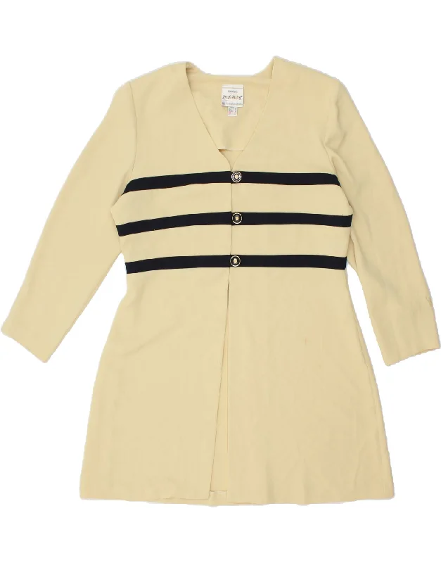 JOSEPH RIBKOFF Womens Long Sleeve A-Line Dress UK 18 XL Beige Striped