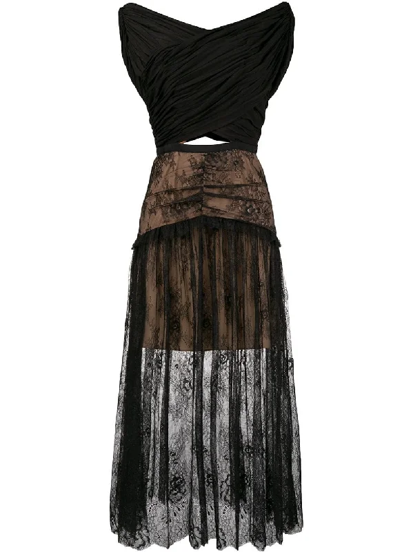 off-the-shoulder lace dress