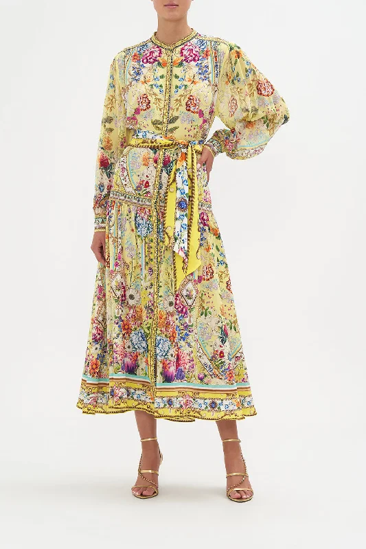 BUTTON THROUGH DRESS WITH YOKE BIRDS AND THE BEES