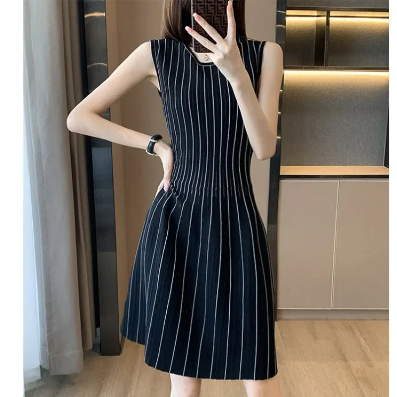 Women's Dress Sleeveless Crochet Female Dresses Knitted Beach Holiday Soft Black New in Loose Elegant and Beautiful Vintage Y2k Women's Dress Sleeveless Crochet Female Dresses Knitted Beach Holiday Soft Black New in Loose Elegant and Beautiful Vintage Y2k