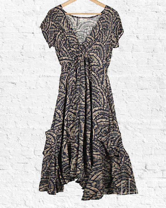 Black Fan Swing Dress