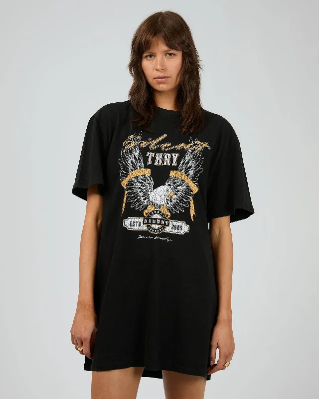 Lifted Tee Dress Washed Black