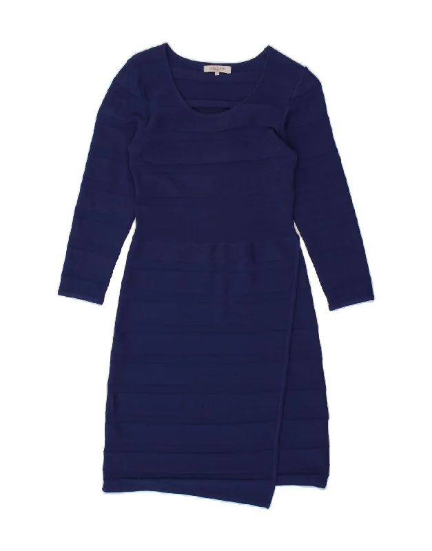GREAT PLAINS Womens 3/4 Sleeve Jumper Dress UK 4 XS Navy Blue Viscose