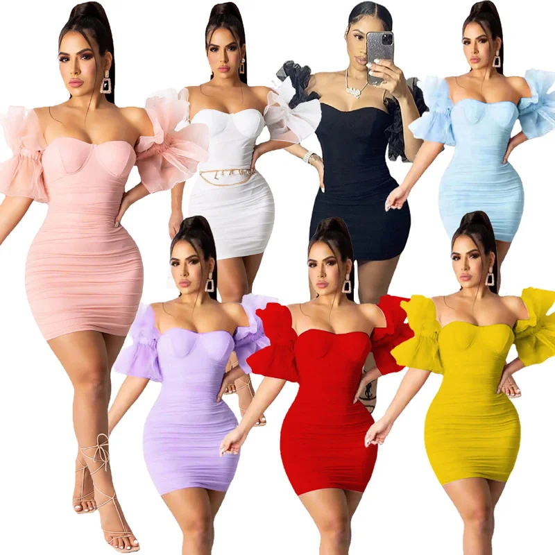 LKOUS Summer Dresses for Women 2024, Women's Club & Night Out Dresses Orange Pink