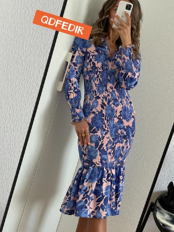New In Summer Women's Dress Lantern Sleeve Printed Evening Women Dress Elegant Party Long Formal Occasion Dresses for Women 2023 New In Summer Women's Dress Lantern Sleeve Printed Evening Women Dress Elegant Party Long Formal Occasion Dresses for Women 2023