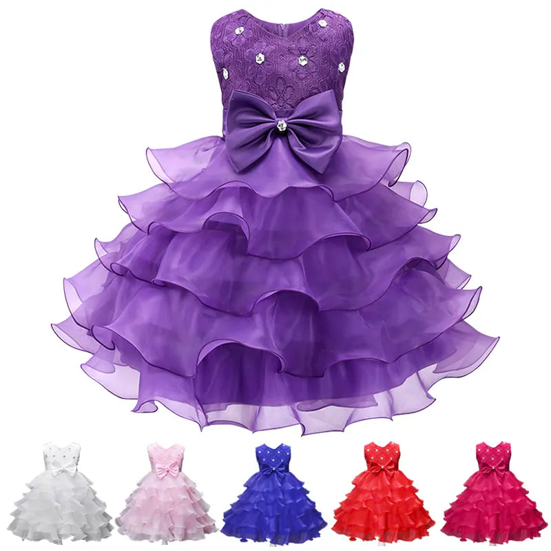 Girls Princess Flower Wedding Fluffy Gown Kids Dresses For Girls Birthday Party Tutu Dress Children Elegant Vestidos for 3-8Year Girls Princess Flower Wedding Fluffy Gown Kids Dresses For Girls Birthday Party Tutu Dress Children Elegant Vestidos for 3-8Year