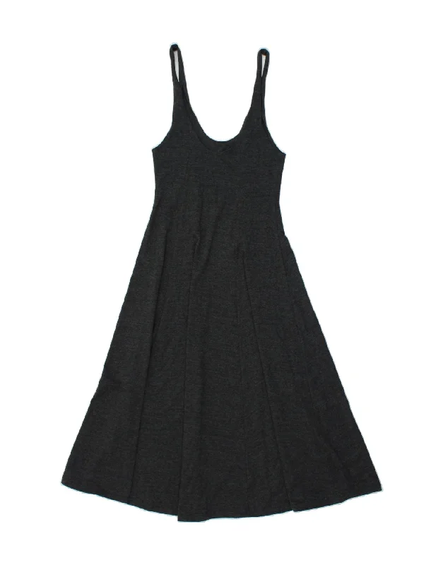 VINTAGE Womens Sleeveless A-Line Dress UK 4 XS Grey