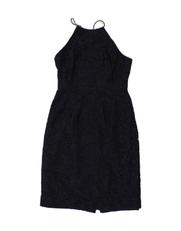 J. CREW Womens Halter Dress US 2 XS Navy Blue Paisley Cotton