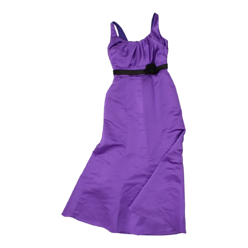 Belsoie Womens Purple Evening Strap Dress | Vintage Luxury Designer Gown VTG