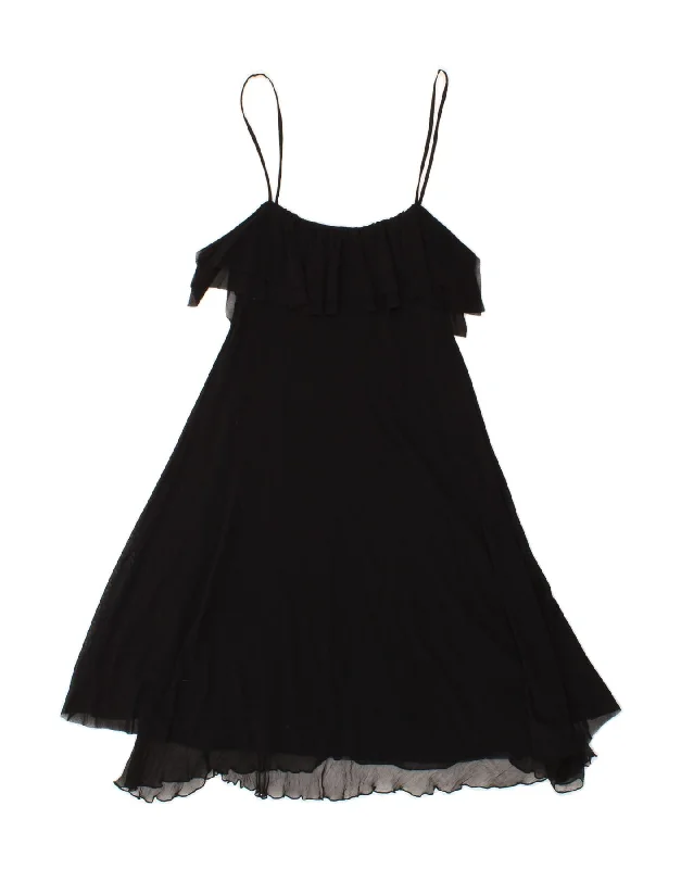 TWIN-SET Womens Slip Dress UK 12 Medium Black Polyamide