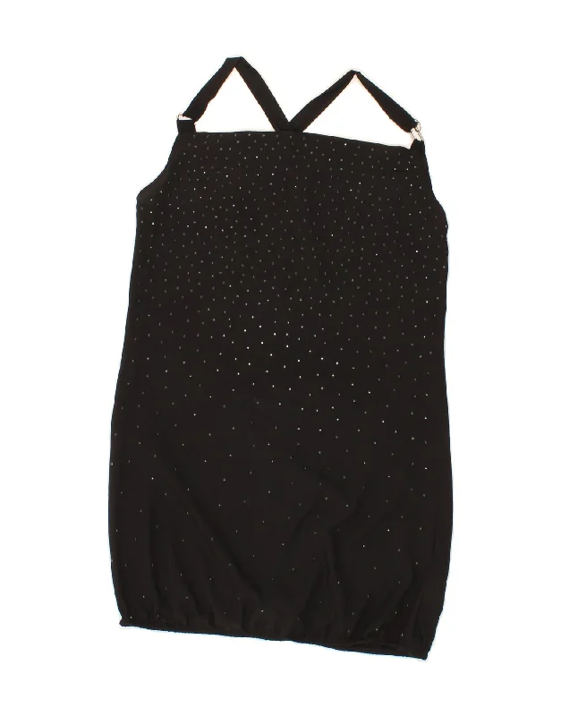 LIU JO Womens Halter Dress IT 44 Medium Black Polyester