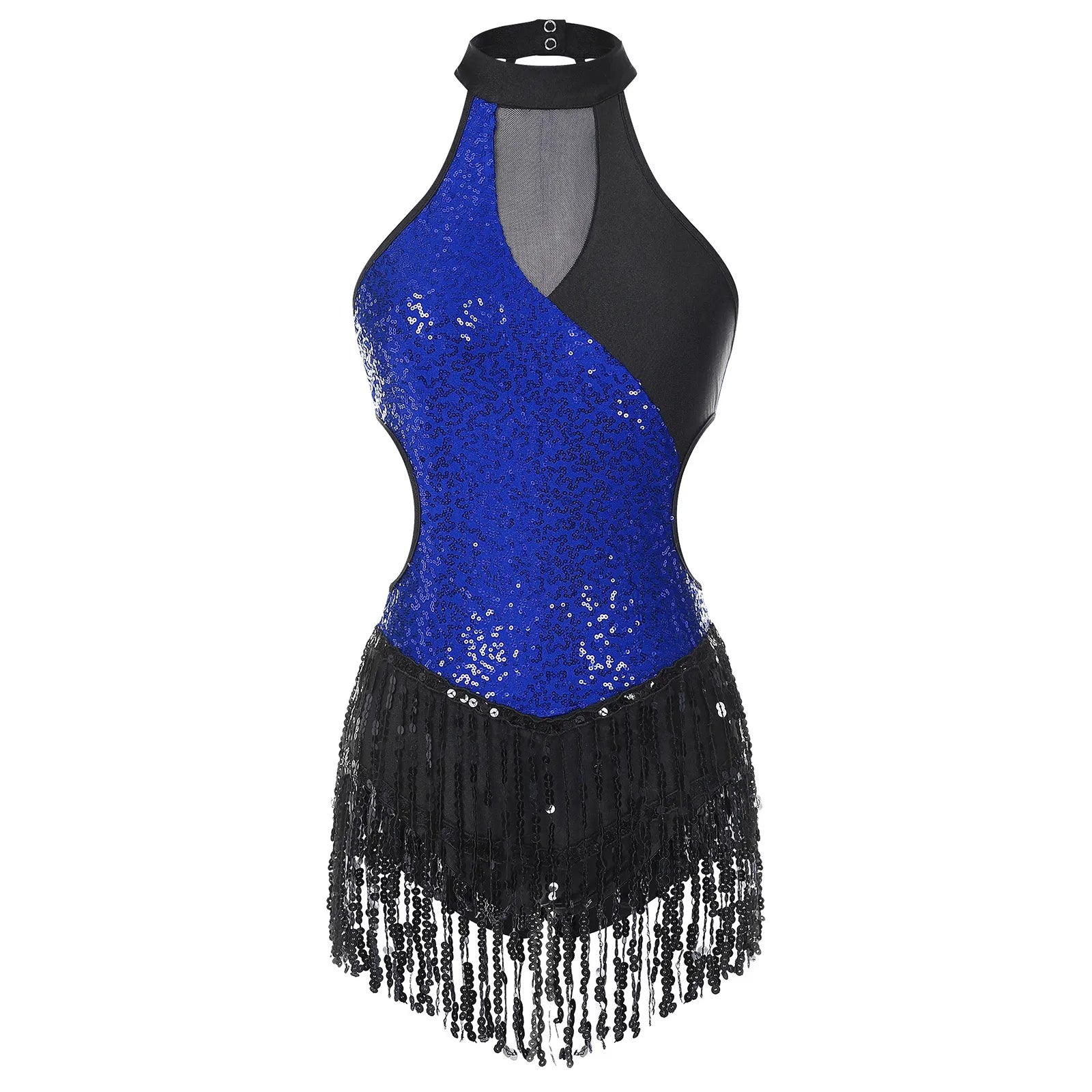 Shiny Sequined Latin Dance Dress Womens Adult Chacha Rumba Sparkly Leotard with Sparkly Tassel Skirts Jazz Performance Dancewear Shiny Sequined Latin Dance Dress Womens Adult Chacha Rumba Sparkly Leotard with Sparkly Tassel Skirts Jazz Performance Dancewear