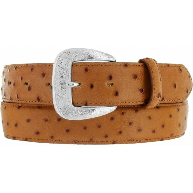 LEEGIN TONY LAMA OSTRICH PRINT DRESS BELT - 1377L
