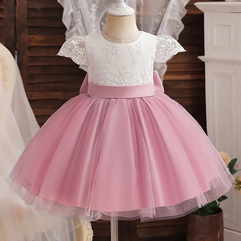 Summer Wedding Princess Dresses For Kids 1-5 Yrs Birthday Gown Flowers Girls Clothes Children Formal Party Costume Infant Vestdo Summer Wedding Princess Dresses For Kids 1-5 Yrs Birthday Gown Flowers Girls Clothes Children Formal Party Costume Infant Vestdo