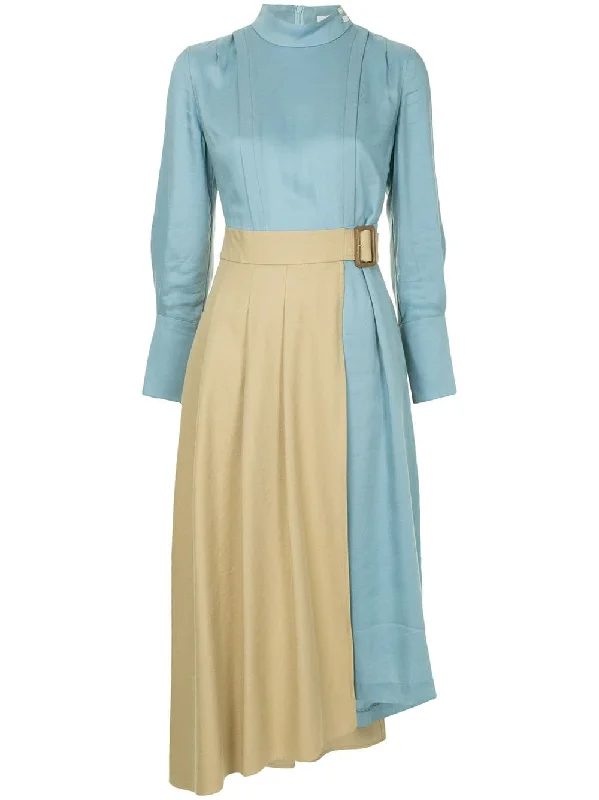 two-tone flared dress