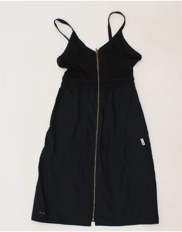 CONVERSE Womens Slip Dress UK 8 Small Black Cotton