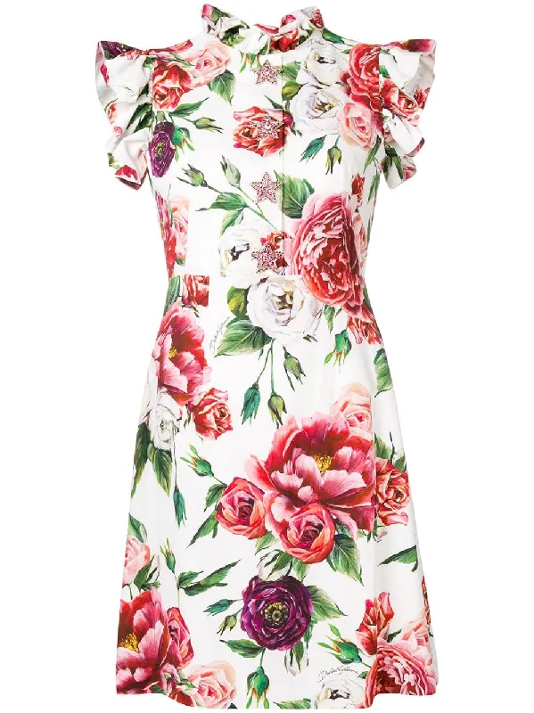 Peony Print Cady dress