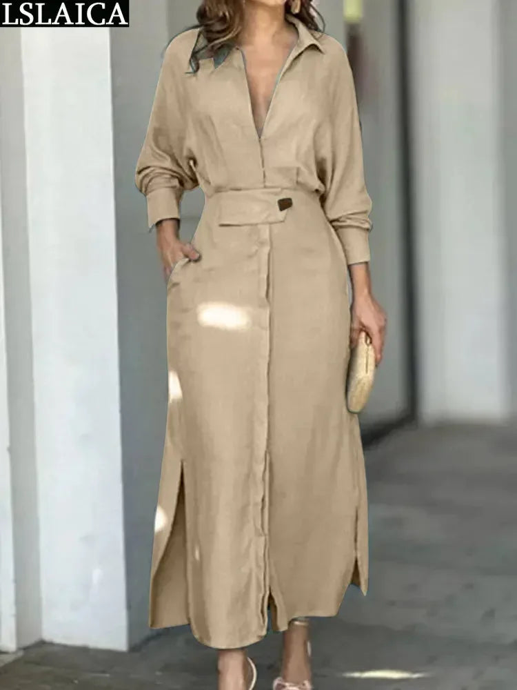 Fashion Dress for Women Luxury Elegant Solid Color Evening Dresses 2023 Party Slip Pockets Chic Promotion Long Sleeve Clothes Fashion Dress for Women Luxury Elegant Solid Color Evening Dresses 2023 Party Slip Pockets Chic Promotion Long Sleeve Clothes