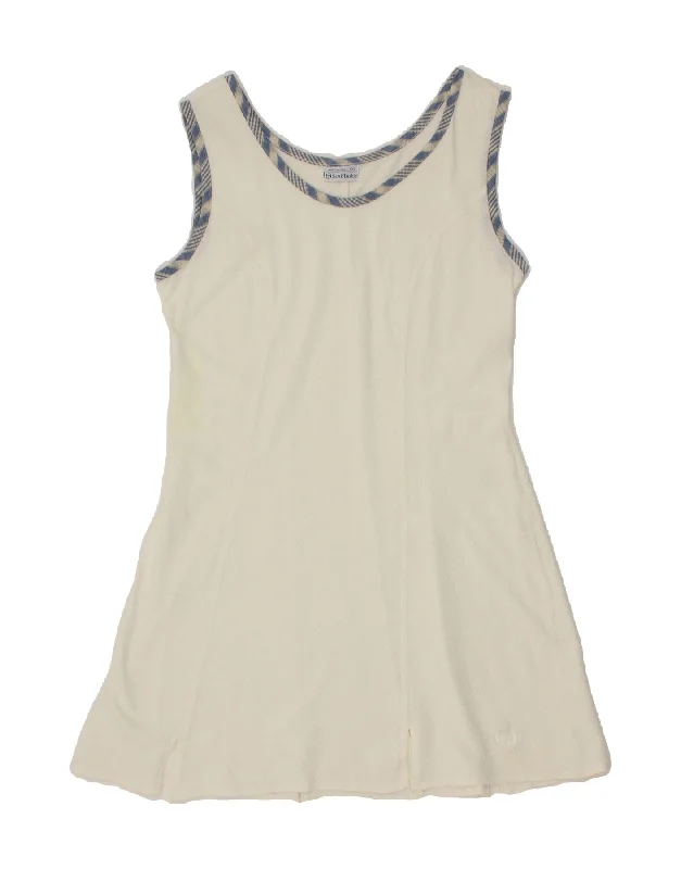 SERGIO TACCHINI Womens Sleeveless Tennis Dress IT 46 Large Off White