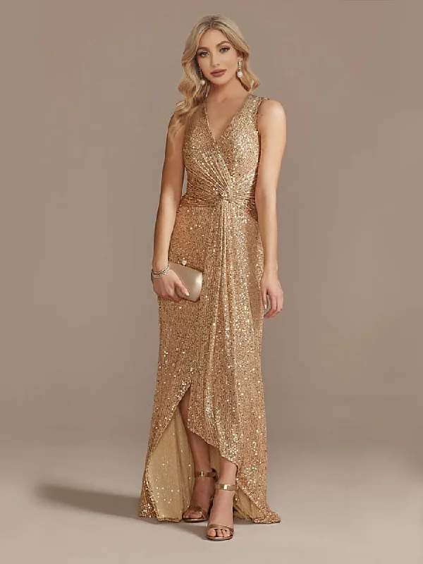 Lucyinlove Luxury Floor Length V-Neck Evening Dress Elegant Slit Party Women 2023 Wedding Sequins For Formal Prom Cocktail Dress Lucyinlove Luxury Floor Length V-Neck Evening Dress Elegant Slit Party Women 2023 Wedding Sequins For Formal Prom Cocktail Dress