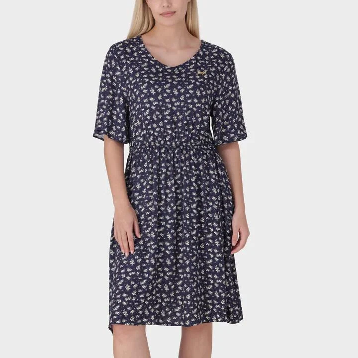 Jeep Womens Aop Sun Dress Multi Navy