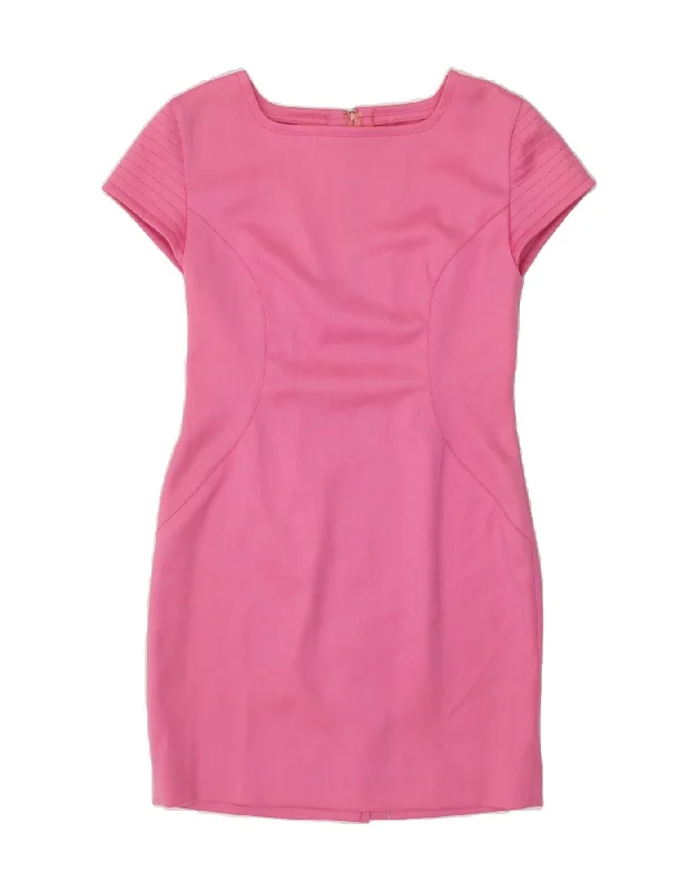 VINTAGE Womens Sheath Dress UK 10 Small Pink
