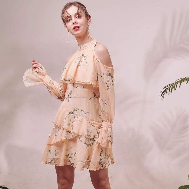 Bella Philosophy 2020 Autumn Elegant Women Ruffles Yellow Dress Fashion Ladies Chiffon Dresses Party Girls Chic Floral Dress Bella Philosophy 2020 Autumn Elegant Women Ruffles Yellow Dress Fashion Ladies Chiffon Dresses Party Girls Chic Floral Dress