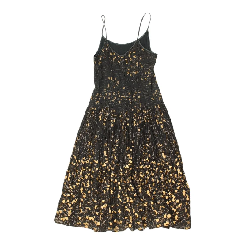 Monsoon Womens Black Gold Strap Dress | Vintage Formal High End Designer VTG