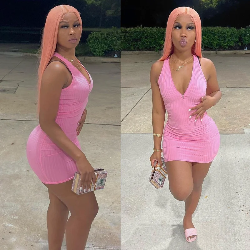 V-neck Tight Dress