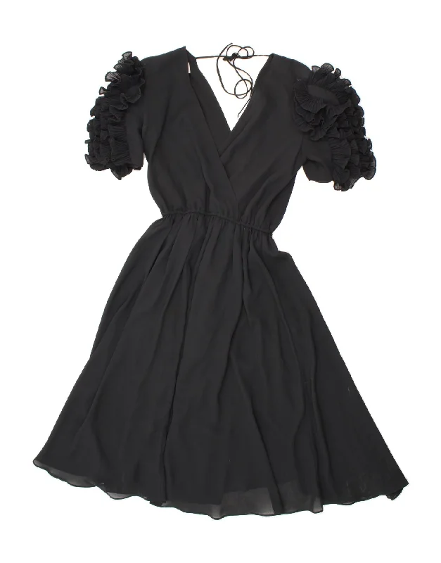 LIZ ROBERTS Womens Robert Janan A-Line Dress UK 10 Small Black Polyester
