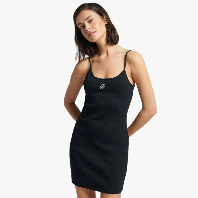 Superdry Womens Code Essential Strappy Dress Black