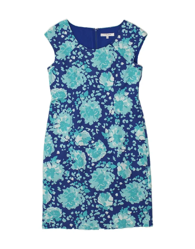 L.K. BENNETT Womens Sheath Dress UK 18 XL Blue Floral Cotton