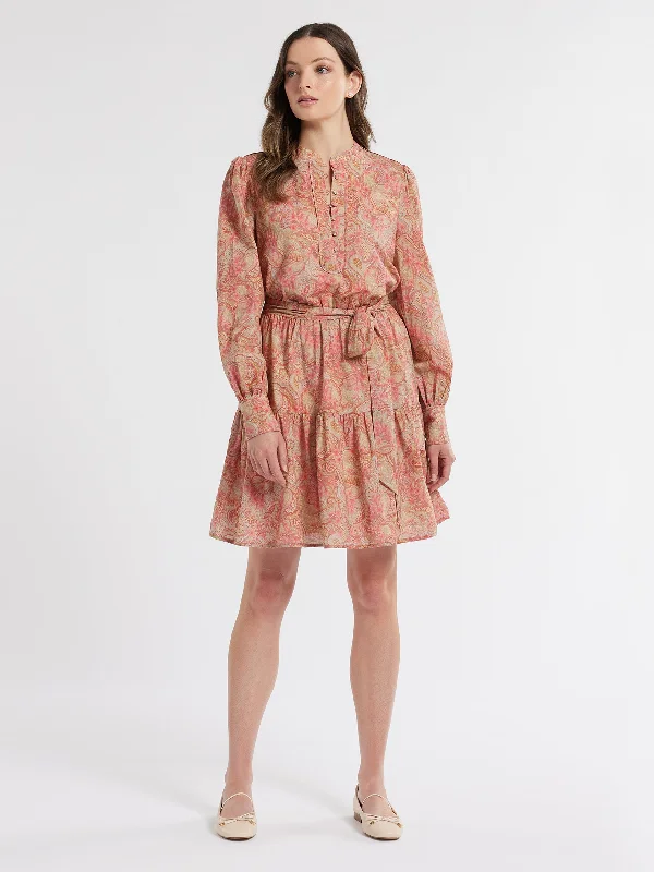 Floral Paisley Mini Dress Trendy Camisole Mini Dress