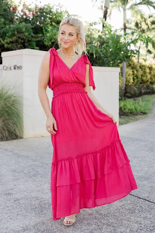 Make It Memorable Watermelon Maxi Dress FINAL SALE Stylish Long Sleeve Maxi Dress