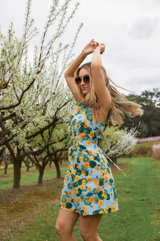 Nasturtium Mini Dress Fashionable Mini Dress with Slits