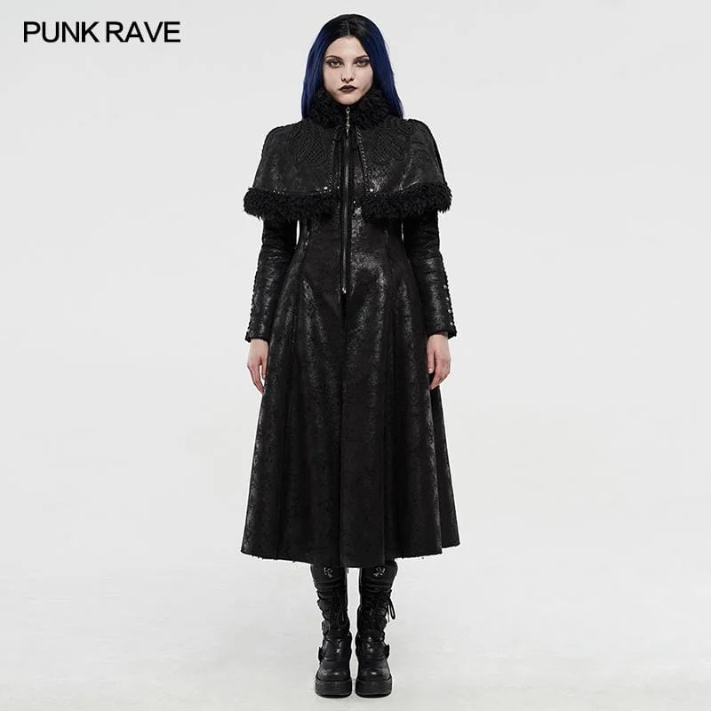 Women's Gothic Stand Collar Back Drawstring Maxi Dresses Comfortable Fitted Maxi Dress
