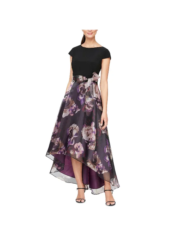 Womens High Low Floral Maxi Dress