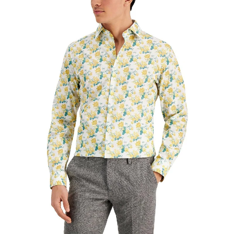 Bar III Mens Organic Cotton Slim Fit Button-Down Shirt Elegant Lace-Trimmed Short Shirt Bar III Mens Organic Cotton Slim Fit Button-Down Shirt Elegant Lace-Trimmed Short Shirt