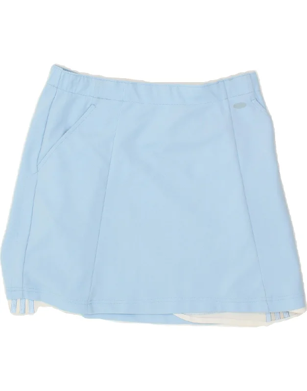 ADIDAS Womens Tennis Skirt UK 14 Large W32 Blue Polyester casual skirt length